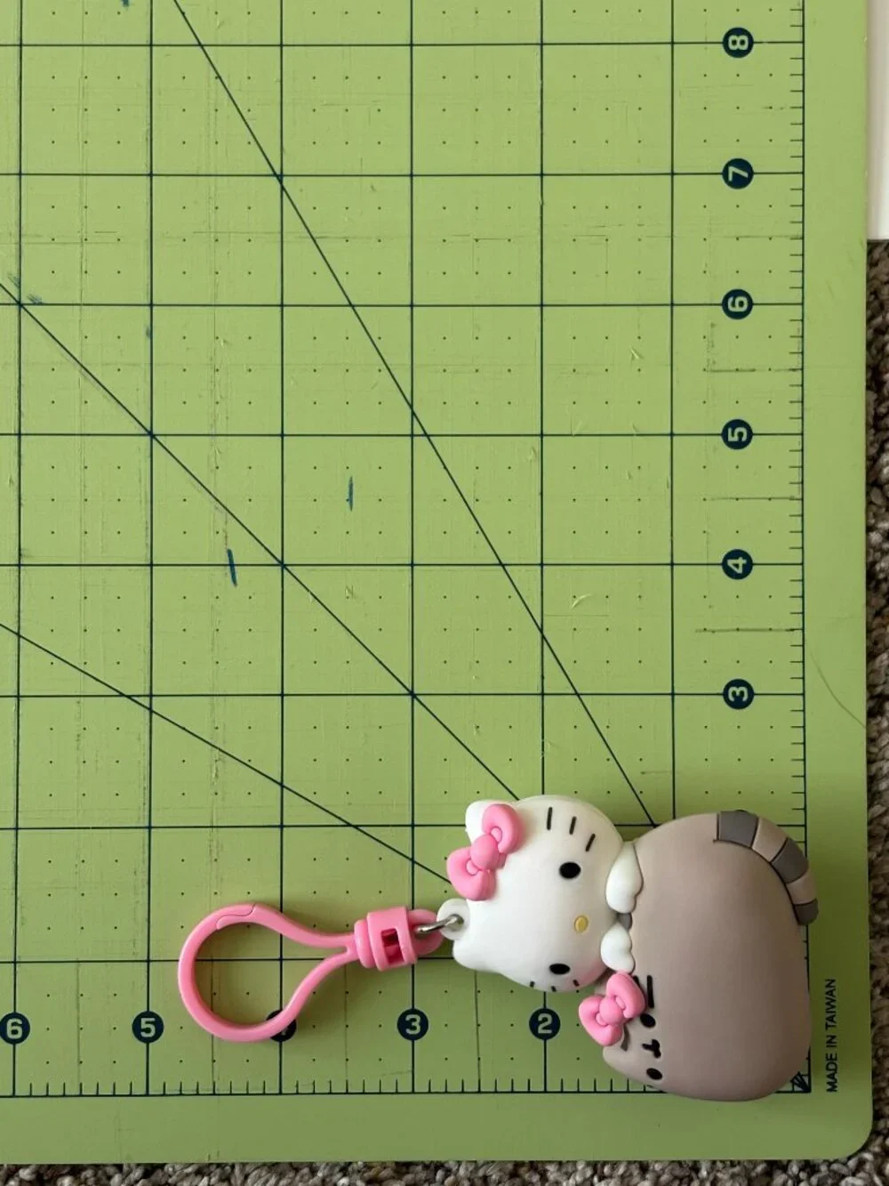 Hello Kitty X Pusheen Clip Figural Keyring Keychain Bag Backpack Lot of 2 Sanrio